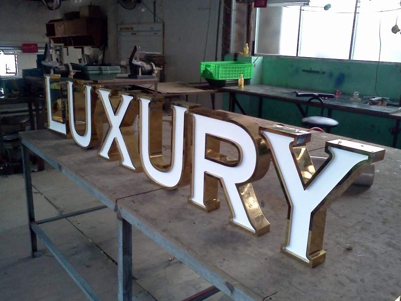 Ứng dụng của chữ nổi inox sau khi cắt laser